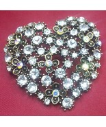 Summer Special Stunning Diamonte Vintage Style Gold Plated Heart Brooch ... - $13.43