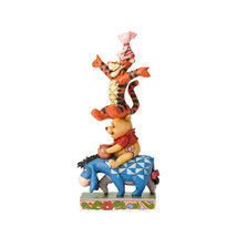 Jim Shore Eeyore, Pooh, Tigger & Piglet Stacked Figurine "Built by Friendship" image 2