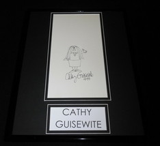 Cathy Guisewite Signed Framed 11x14 Sketch Display AW image 1