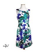 Vintage Calvin Klein Sleeveless Sheath Dress, Splashy Summer Print Sz 8 ... - $28.00