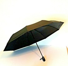 Black Travel Umbrella Compact Teflon Coated Auto Open And Close - $11.99