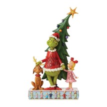 Jim Shore Grinch Christmas Tree Figurine 11.22" High Max and Cindy Collectible image 1