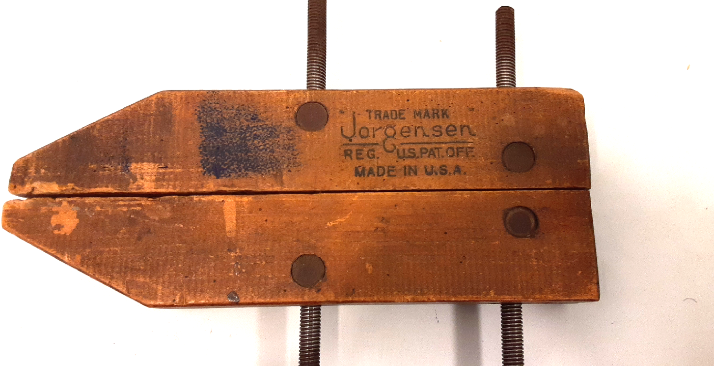 Vintage Large 10" Trademark Wooden Clamp Adjustable Wood