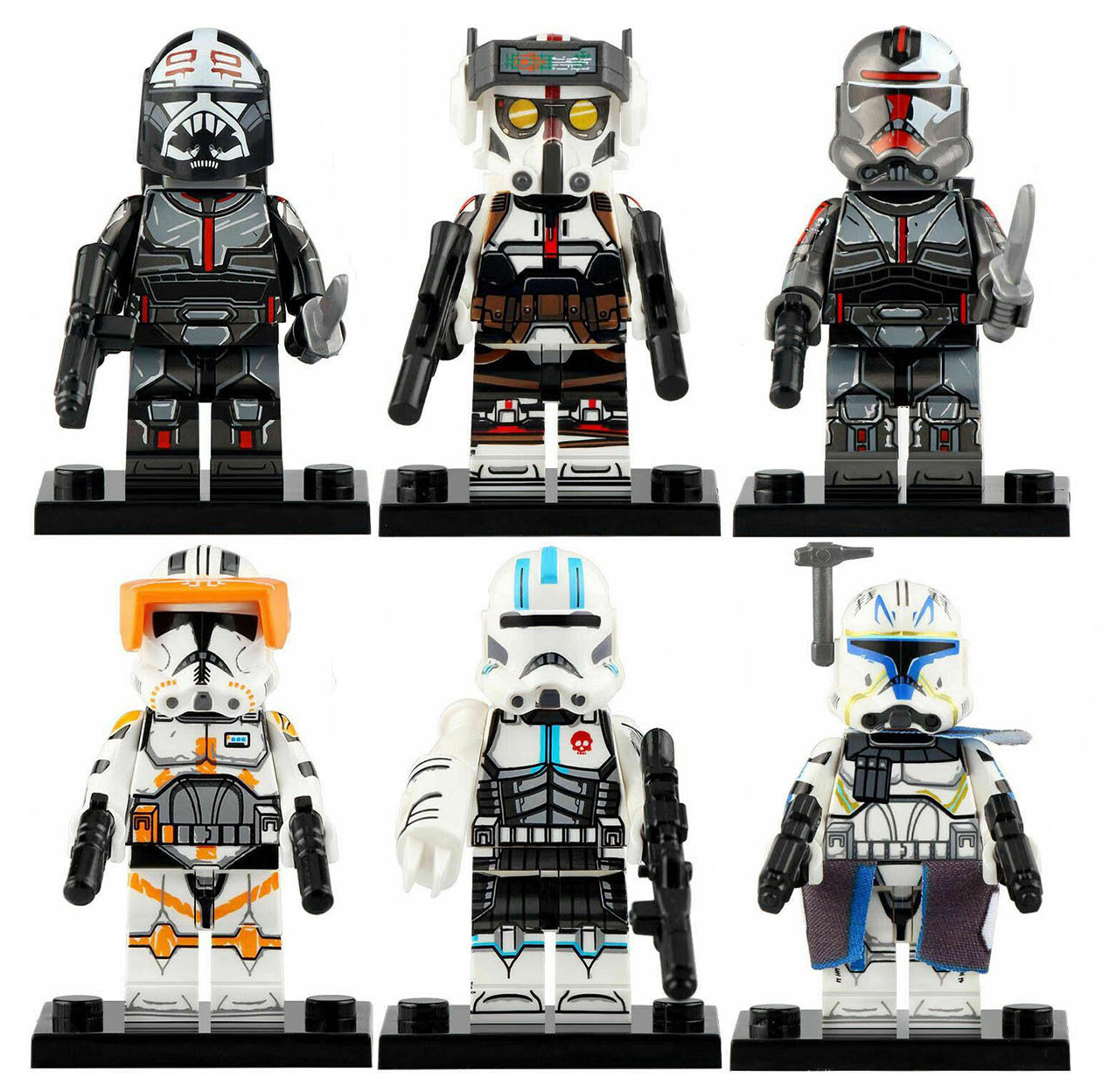 Star Wars The Bad Batch Clone Force 99 Hunter Echo Crosshair 6 ...