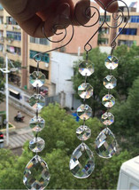 12Pcs Garland Crystal Oval Tear Drop Hanging Jewel Ornament Wedding Part... - $15.88