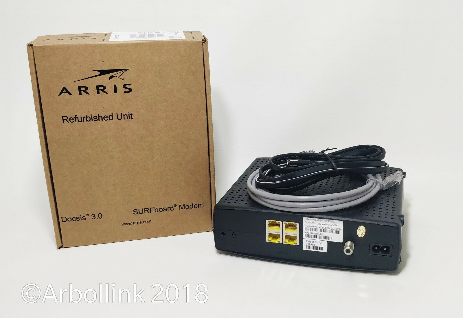 DG860P2 Arris Wireless Docsis 3.0 Modem 300 Mbps Self Install kit