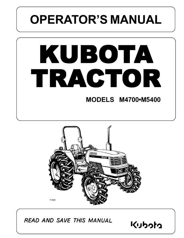 L4400 Kubota Tractor Operator's Manual Mode No 