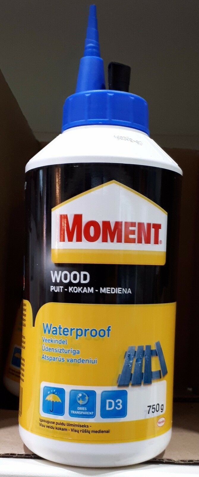 HENKEL MOMENT WOOD GLUE 750g HANDY BOTTLE WATERPROOF STRONG BOND D3