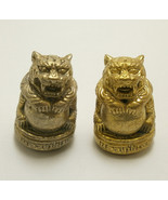 Duo magic Tiger mini amulet Gold Silver color Pair LP Moon blessed 1996 ... - $74.99