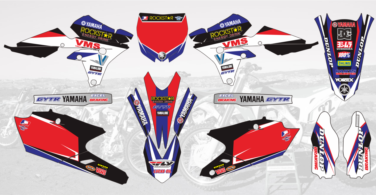 5104 Decals Stickers Graphics Kit For Yamaha Yzf 250 20142018 Yzf 450