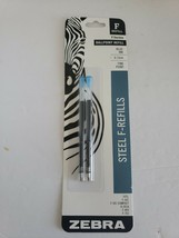 Zebra Ballpoint Pen Steel F-Refills F Series Black Ink Fine Point 0.7mm 2pk - $2.28