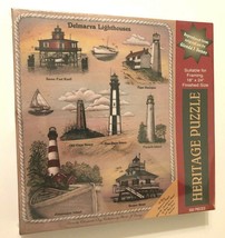 Heritage Delmarva Lighthouses Jigsaw Puzzle 550 Pieces Glenda J. Denny S... - $21.77