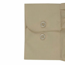 Omega Italy Men's Long Sleeve Solid Khaki Button Up Dress Shirt Size 2XL image 3