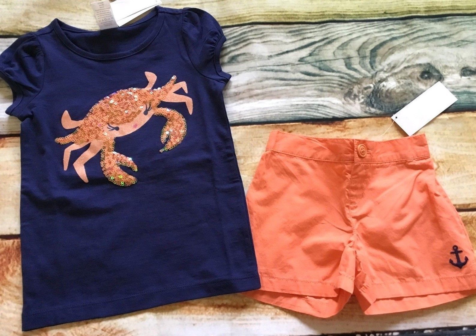 Gymboree MERMAID PARTY Pink White Striped Gold Sequin Starfish Tee Shirt Top 7