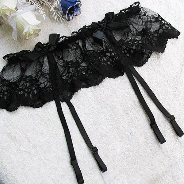 Women Sexy Lace Suspender Garter Belt Matching G String Thong Set