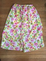 * Disney D-signed pink green floral print hi low skirt size large 10 girls - $6.93