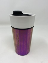 Starbucks Purple Yellow Color Changing Metallic Ceramic Tumbler 12fl oz - $17.81