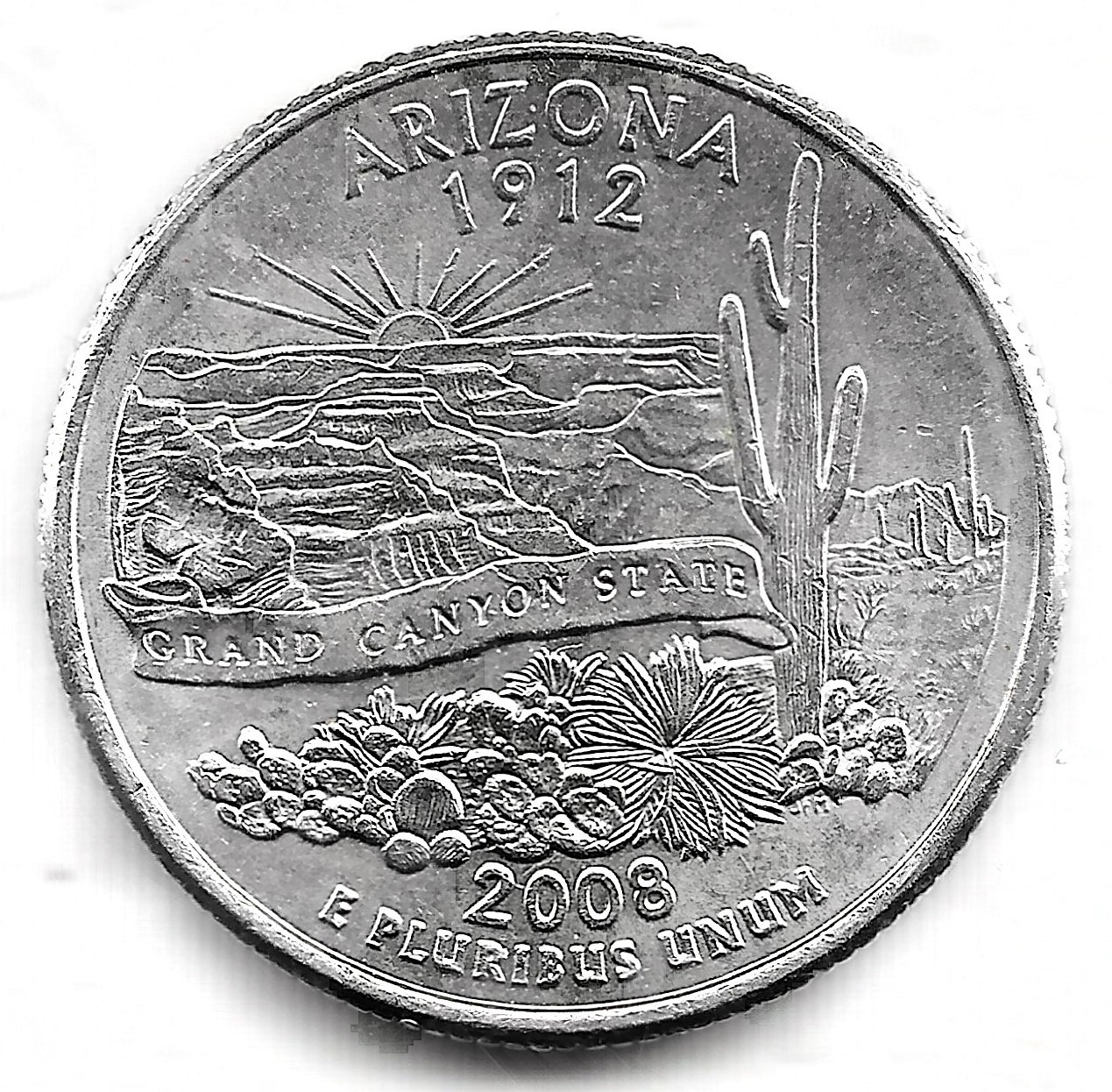 2008 S Proof Arizona State Quarter With 2x2 Case Clad DCameo Flat Rate Shipping 