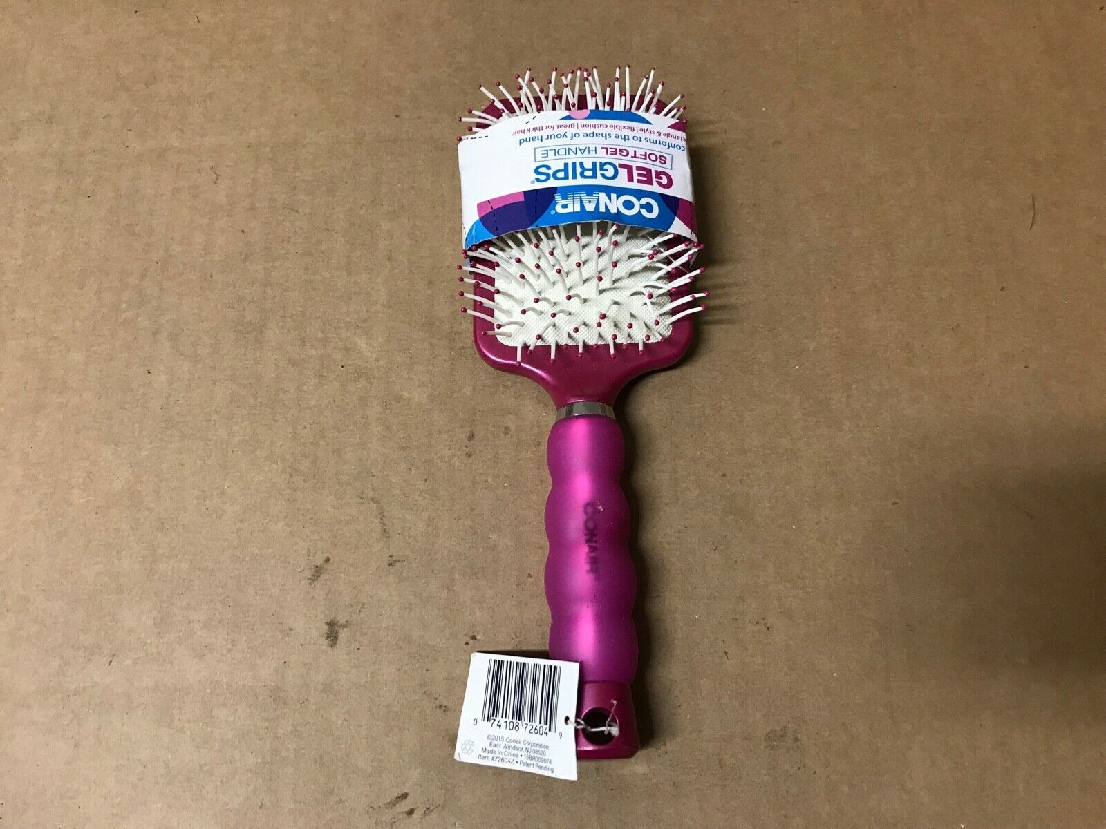 NEW WITH DEFECT Conair Gel Grips Softgel Handle Cushion Hair Brush