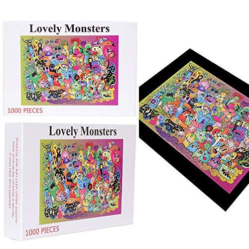 Bgraamiens Puzzle-Lovely Monsters-1000 Pieces Cute Cartoon Color Jigsaw ...