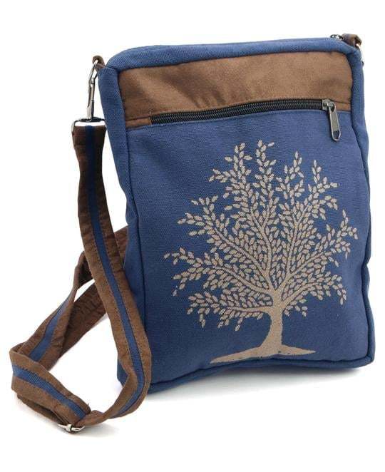 Blue Tree of Life  Purse  Cross Body Bag