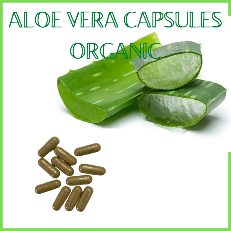 Organic Aloe Vera Gel Powder Capsules Herbal Digestive Defender, Cleanse & Gut