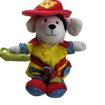 Carters Plush Puppy Dog Fire Fighter Teach Learn To Dress Me Up Doll Toy Fireman - $10.44