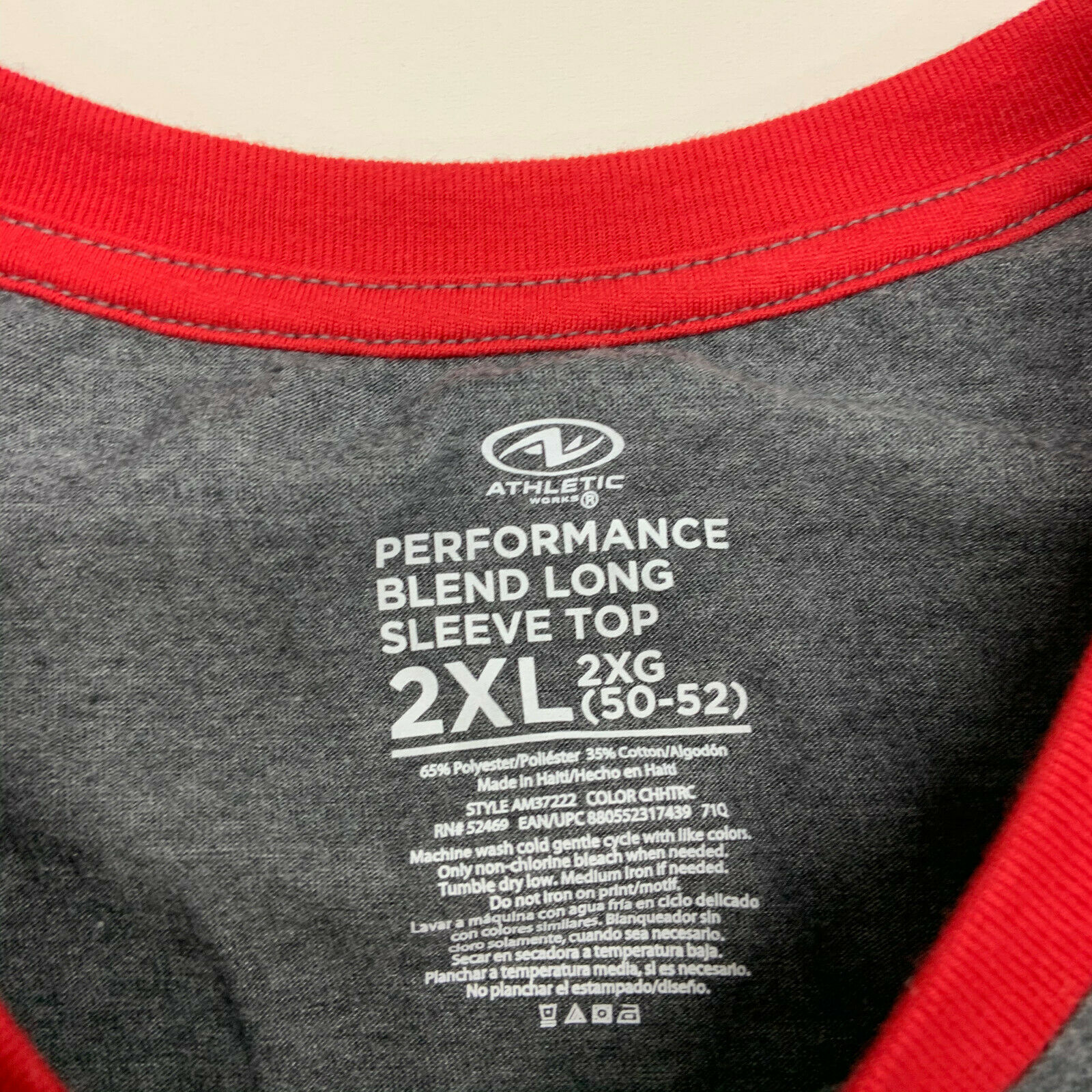 athletic performance blend long sleeve top