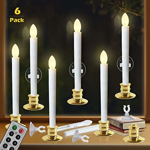 Window Candles with Remote Timers Battery Operated Flickering Flameless