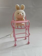 AVON GIFT Collection Spring Bunny Pink High Chair Easter Ornament Miniat... - $6.25