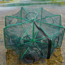 6/8/12/16 Holes Folded Portable Hexagon Fishing Net Crayfish Fish Automa... - $12.12+