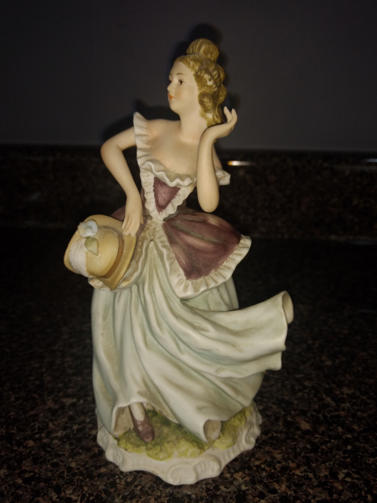 Vintage Lefton China Lady 9" Figurine Women Hand Painted Porcelain