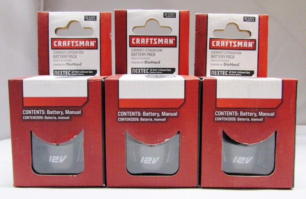 CRAFTSMAN NEXTEC 320.11221 12V 12 VOLT DIEHARD LITHIUM ION BATTERY 3