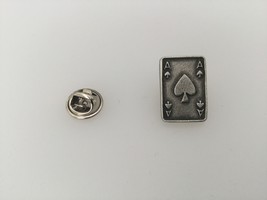 Ace Of SpadesPewter Lapel Pin Badge Handmade In UK - $7.50