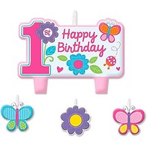 1st Birthday Sweet Girl Molded Cake Candle Set Birthday Party Supplies 4... - $3.75
