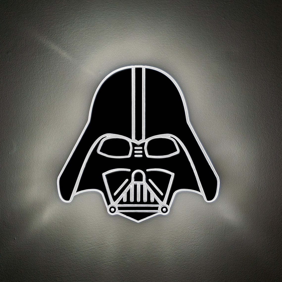 Darth Vader Edge Lit Acrylic Sign, Neon Sign Custom, Home Decor, Gift Neon light