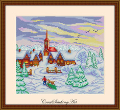 SALE! Complete Xstitch Materials WINTER CALM by Cross stitching Art Design - $54.44+