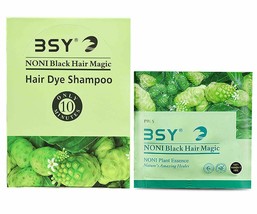 BSY Noni Black Hair Magic Hair Dye Shampoo, 12 ml - Pack of 6 Sachets  - $14.84