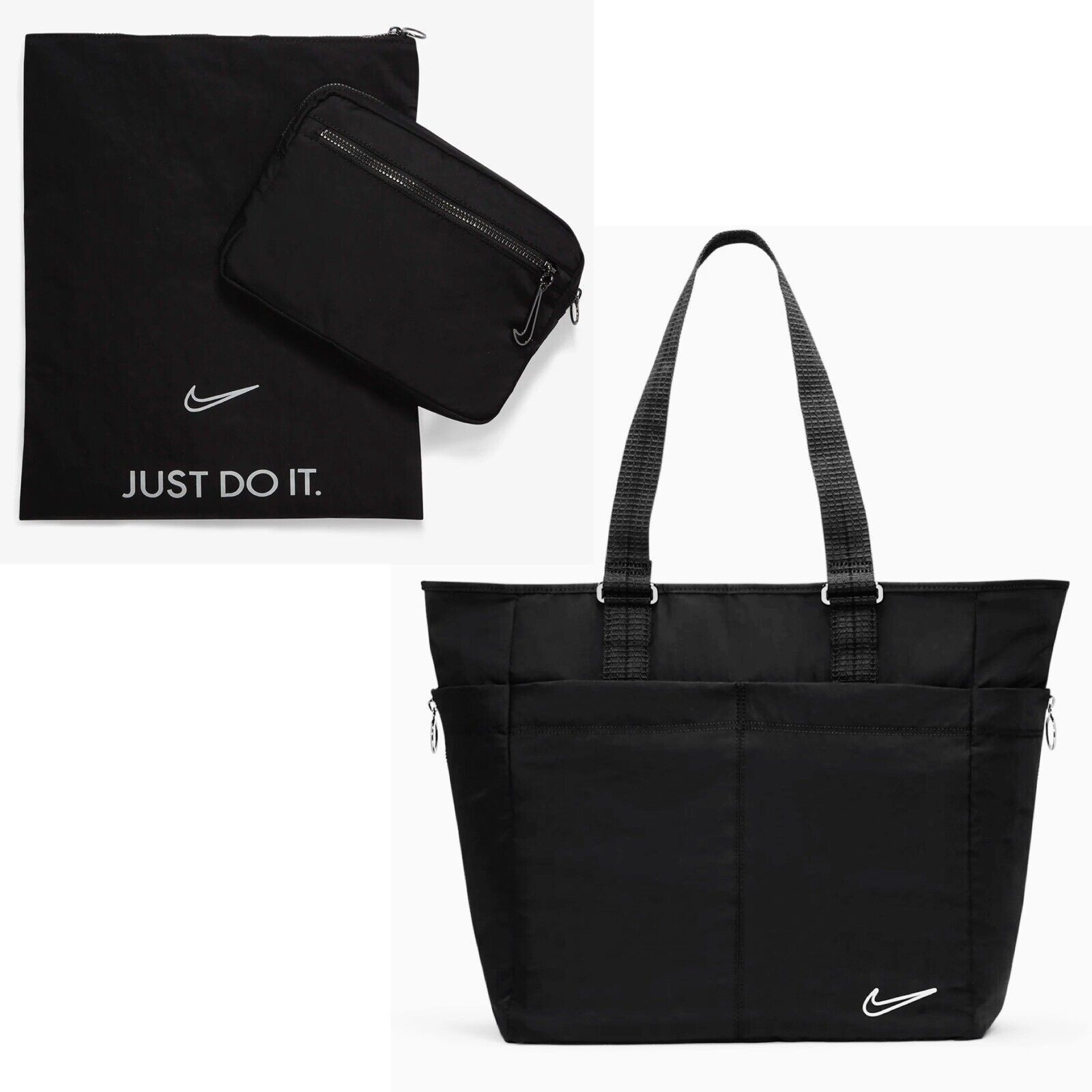 Nike- One Luxe Training Bag CV0058-010 Gym Tote Triple Blackout- NWT