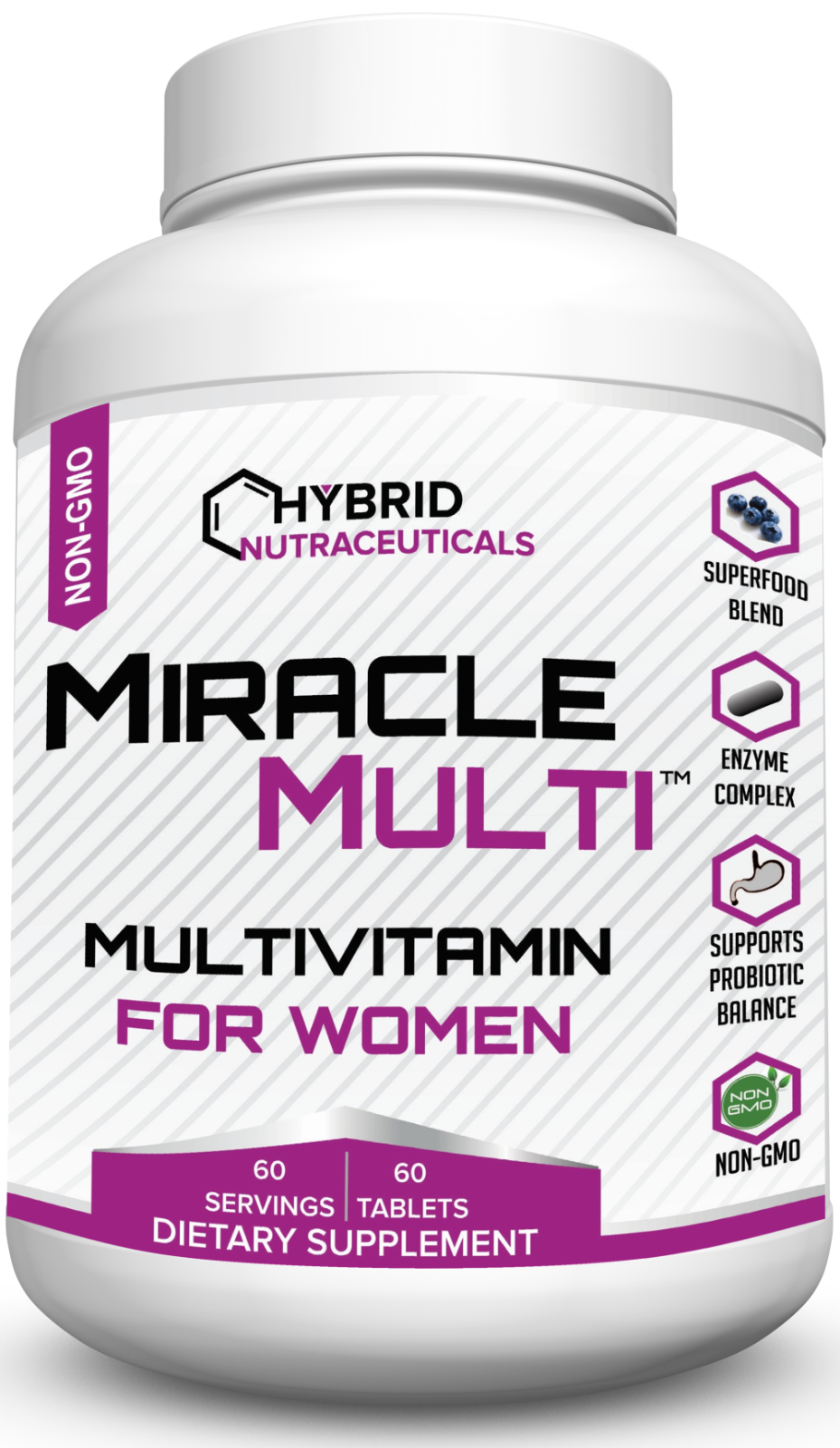 MiracleMulti Best Multivitamin Minerals for Women, NonGMO, High