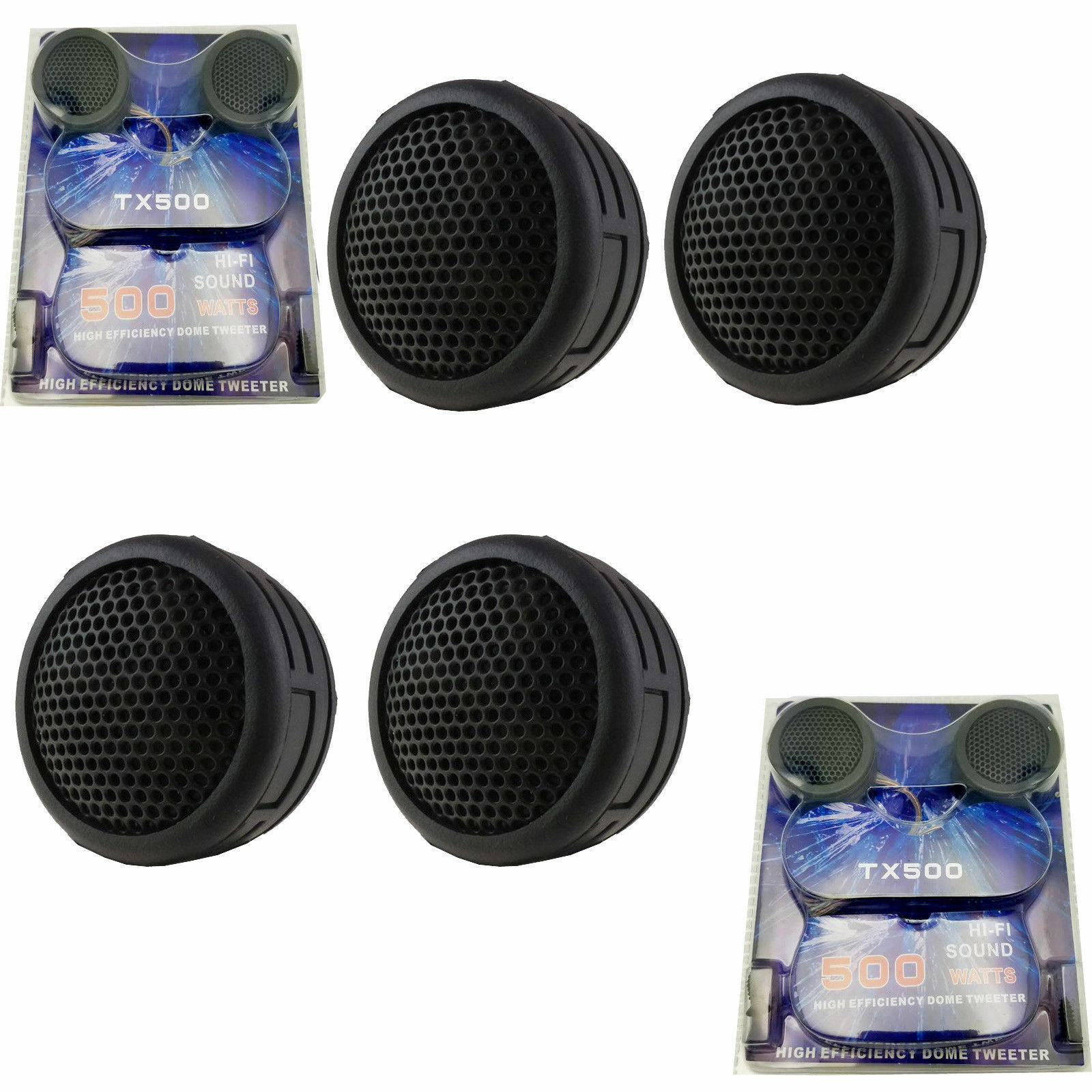 1.5/" MICRO TWEETER PAIR 550W CAR TRUCK HARD DOME BUILT IN CROSSOVER US SHIPPER