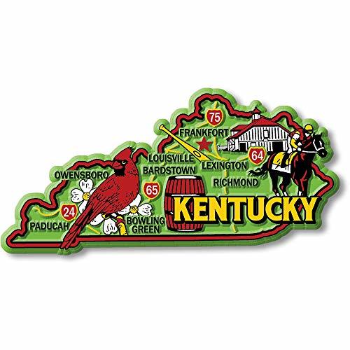 Kentucky Colorful State Magnet by Classic Magnets, 4.6 x 2.3, Collectible Souv