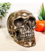 Ebros Bronzed Homosapien Skull Figurine 4.5&quot;L Miniature Halloween Collec... - $23.99