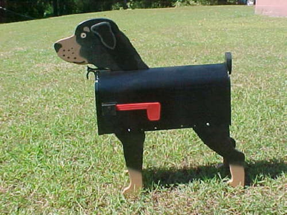 Rottweiler Mailbox Custom Dog Mailboxes Postal Mail Box Animal Dogs