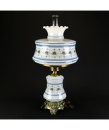 Quoizel Abigail Adams Large Parlor Lamp, Vintage Blue Poppy Floral 3 Way... - $180.00