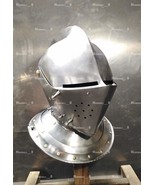 18GA Medieval Knight Armor Closed Armet Warrior Helmet 14 Century Helmet... - $171.17