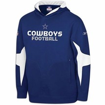 Dallas Cowboys  Reebok Explorer Team Sideline Hooded Sweatshirt Navy Medium NWT - $59.99