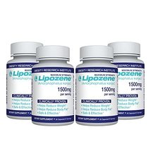 Lipozene Diet Pills - Weight Loss Supplement - 4 Bottles of 30 Capsules ... - $40.99