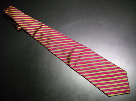 Brooks Brothers Makers Neck Tie Silk Woven in England Diagonal Stripes - $11.99