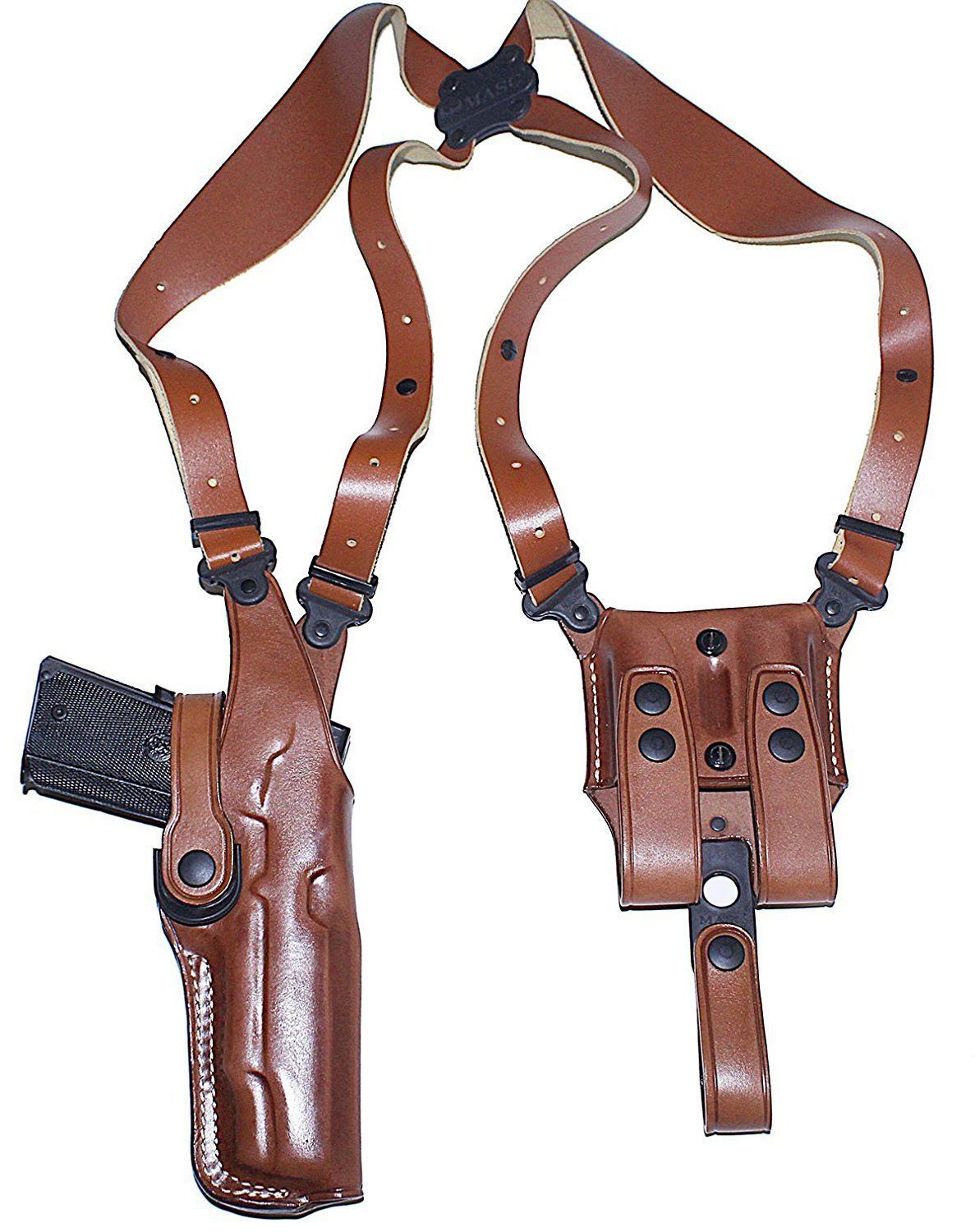 Leather Vertical Shoulder Holster for Glock 34 #1019# - Holsters